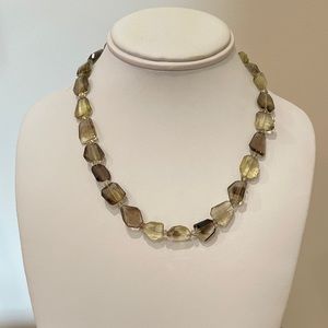 Smoky quartz nugget necklace